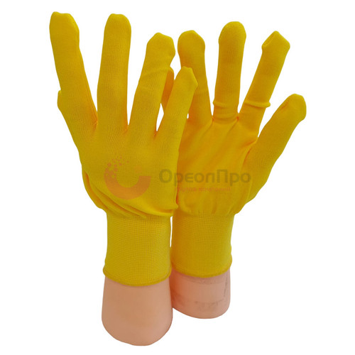 Перчатки нейлоновые желтые